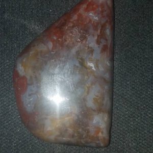 Red, White, and Brown Agate Cab